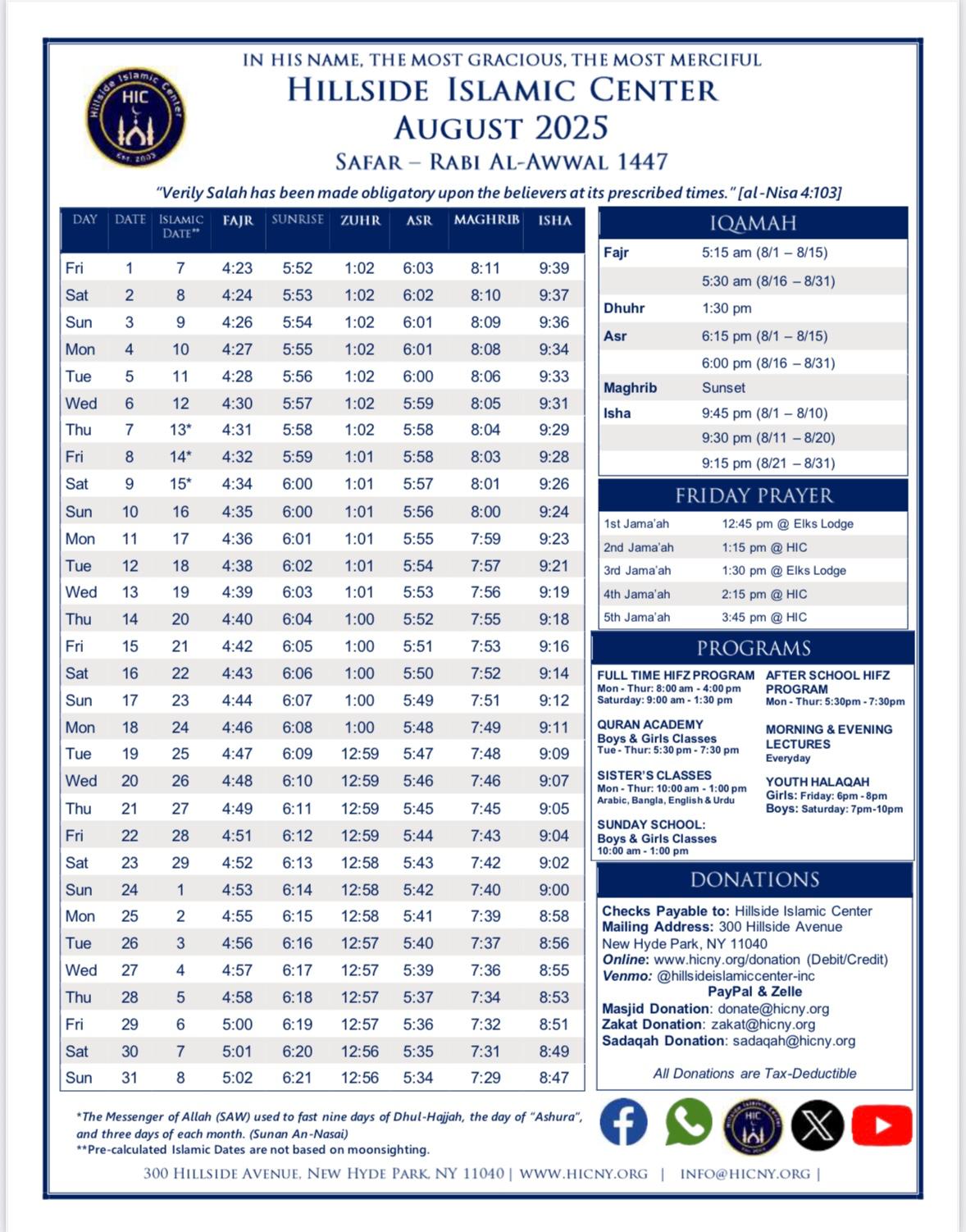 monthly prayertime image