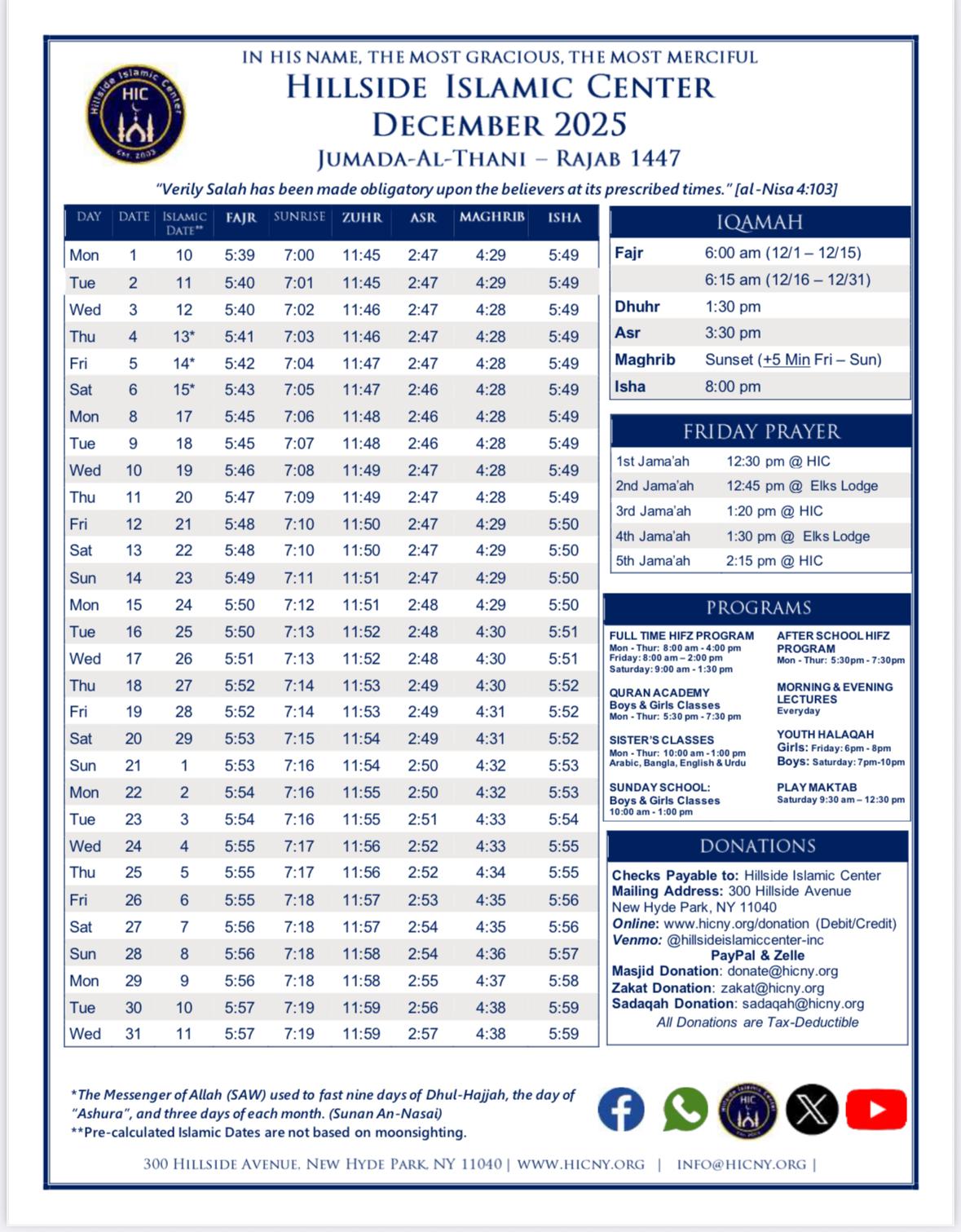 monthly prayertime image
