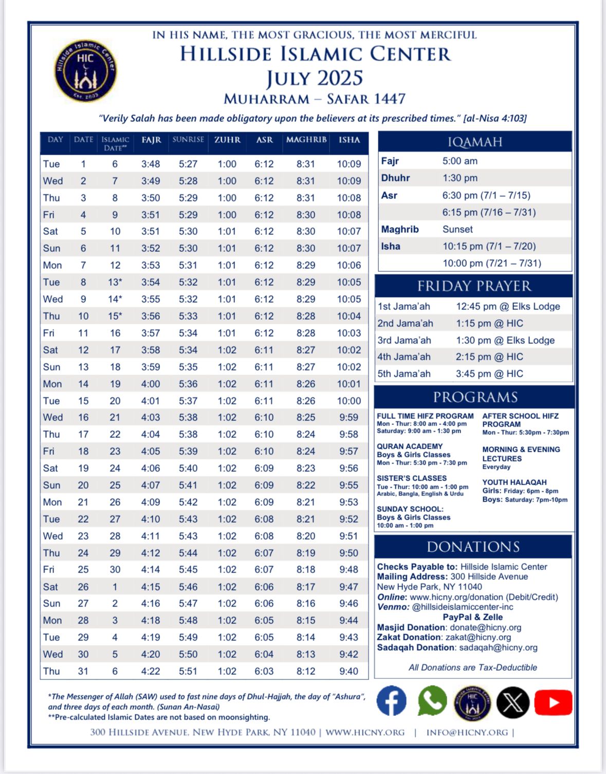 monthly prayertime image