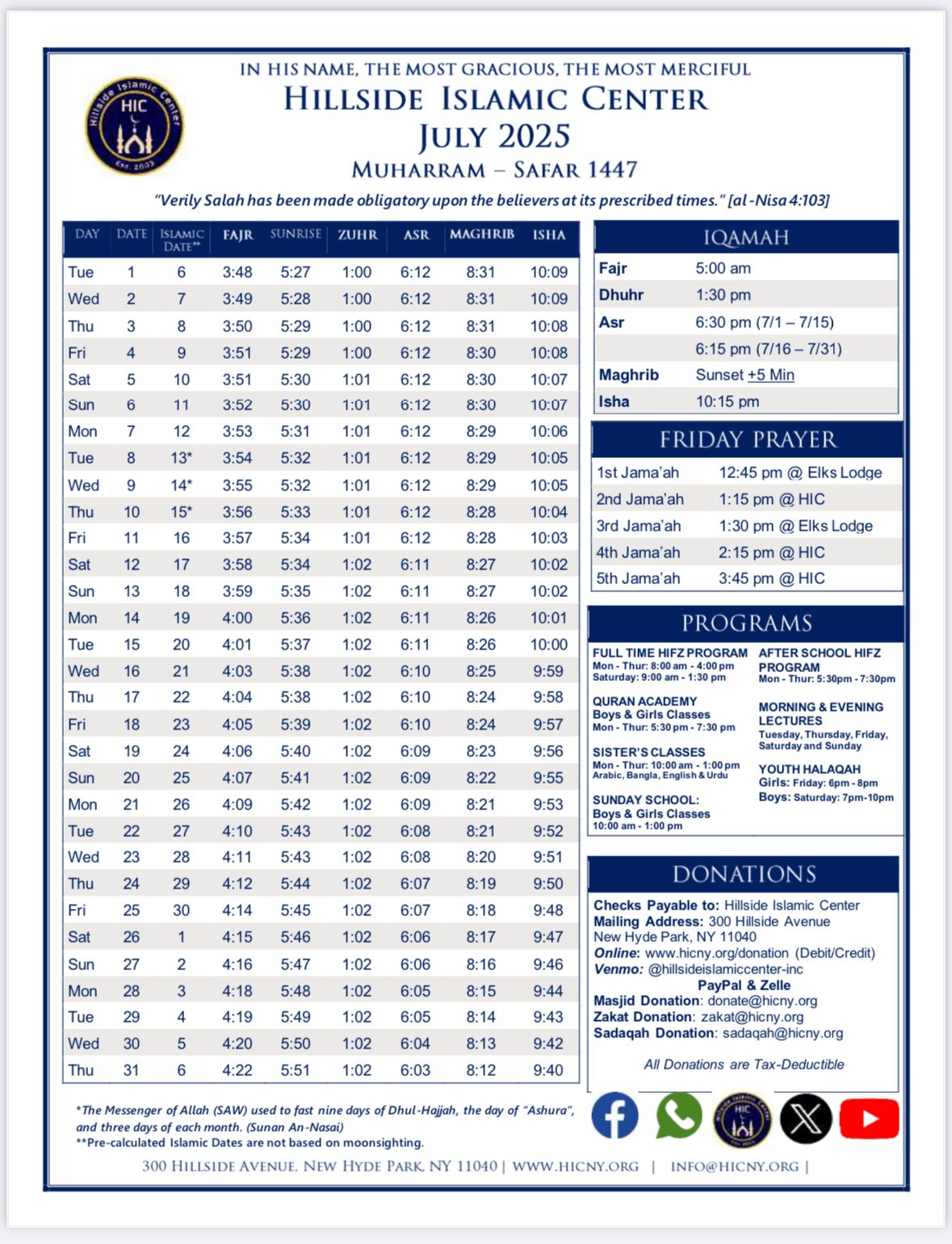 monthly prayertime image
