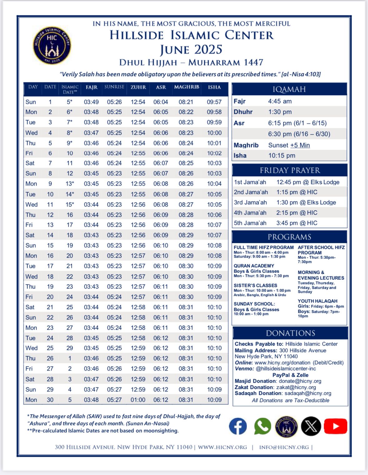 monthly prayertime image