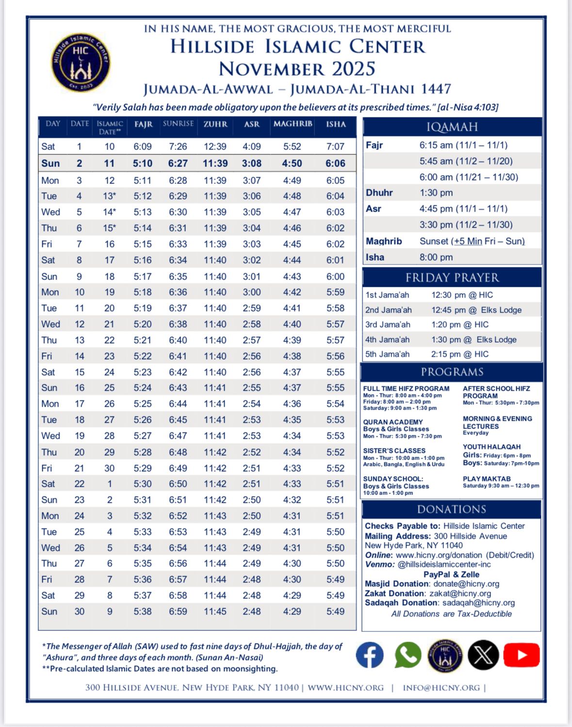 monthly prayertime image